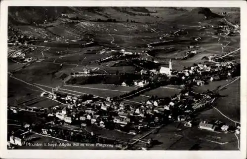 Ak Pfronten im Allgäu, Gesamtansicht, vom Flugzeug aus