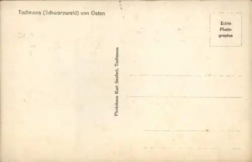 Ak Todtmoos im Schwarzwald, Gesamtansicht von Osten