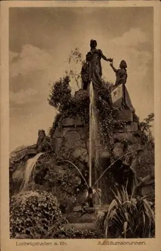 Ak Ludwigshafen am Rhein, Jubiläumsbrunnen