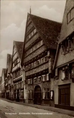 Ak Osnabrück in Niedersachsen, Bierstraße, Renaissancehäuser