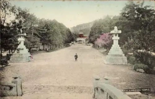 Ak Kamakura Präfektur Kanagawa Japan, Blick zum Tempel