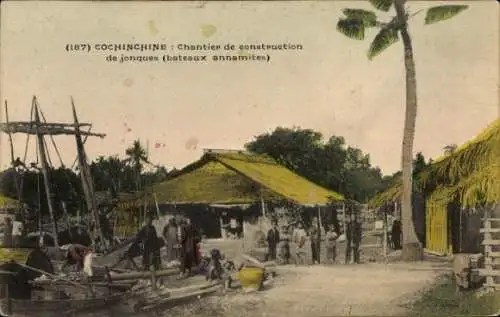 Ak Cochinchina Vietnam, Schrottbaustelle