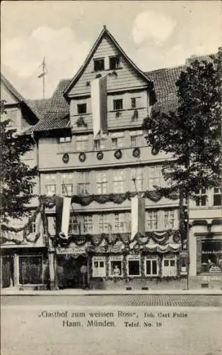 Ak Hann. Münden in Niedersachsen, Gasthof zum weissen Ross