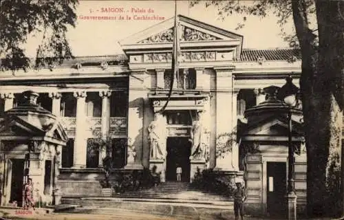 Ak Saigon Cochinchina Vietnam, Regierungspalast von Cochinchina