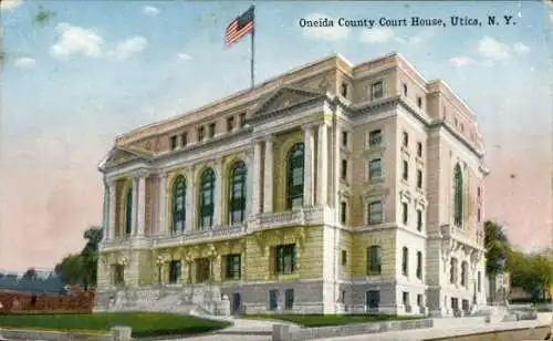 Ak Utica New York USA, Gerichtsgebäude des Oneida County