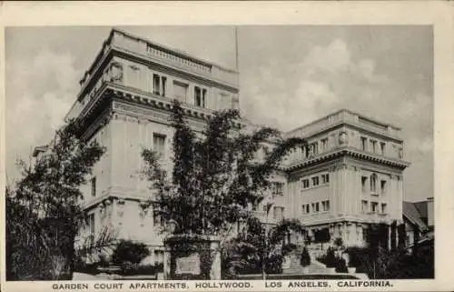 Ak Los Angeles Kalifornien USA, Garden-Court-Apartments, Hollywood
