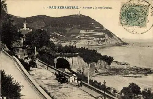 Ak Donostia San Sebastian Baskenland, Miramar y Monte Igueldo