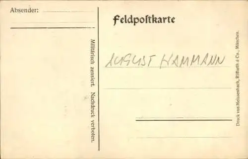 Künstler Ak Hammann, A., Zerstörte Häuser, Ruine