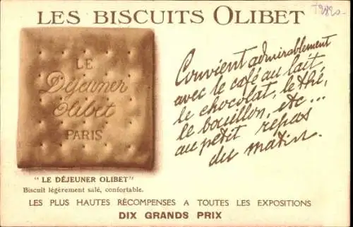 Künstler Ak Marechaux, Reklame, Les Biscuits Olibet, Dienstmädchen, Aufzieh-Teddy