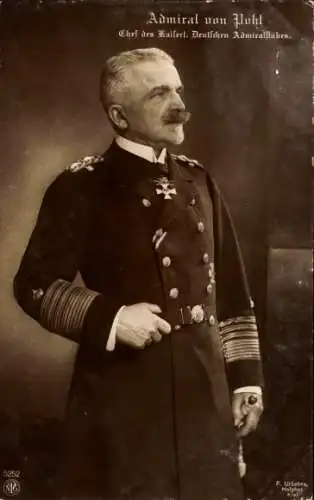 Ak Admiral Hugo von Pohl, Chef des Kaiserlich Deutschen Admiralstabes, Kaiserliche Marine