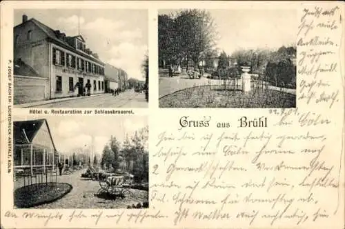 Ak Brühl in Westfalen, Hotel zur Schlossbrauerei