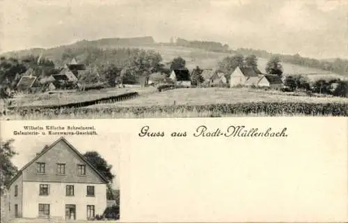 Ak Rodt Müllenbach Marienheide Oberbergischer Kreis, Panorama, Geschäft