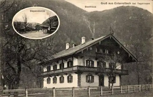 Ak Enterrottach Rottach Egern im Kreis Miesbach Oberbayern, Gasthaus und Dependance