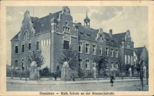 Ak Dinslaken am Niederrhein, Katholische Schule an der Bismarckstraße