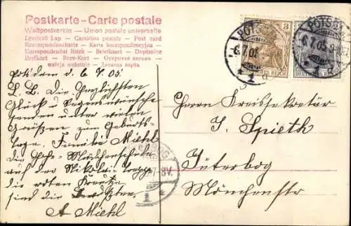 Ak Potsdam in Brandenburg, Schulkinder beim Einzug in der Stadt 1905