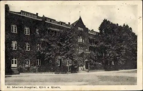 Ak Köln am Rhein, St. Marien-Hospital, Außenansicht