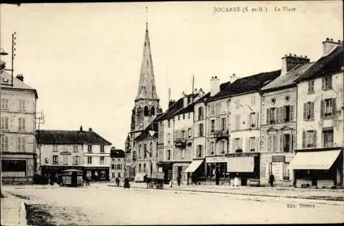 Ak Jouarre Seine et Marne, La Place