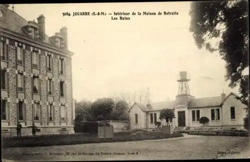 Ak Jouarre Seine et Marne, Intérieur de la Maison de Retraite, Les Bains