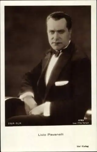 Ak Schauspieler Livio Pavanelli, Portrait