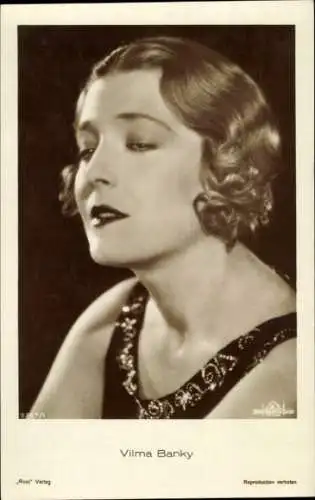 Ak Schauspielerin Vilma Banky, Portrait