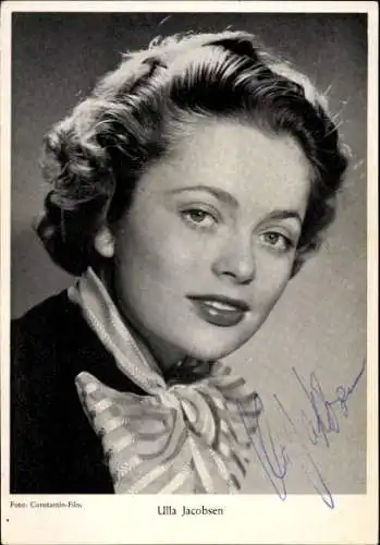 Ak Schauspielerin Ulla Jacobsen, Portrait, Autogramm