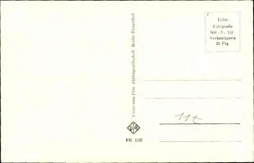 Ak Schauspieler Claus Biederstaedt, Portrait, Ufa Film, Die große Versuchung, Autogramm