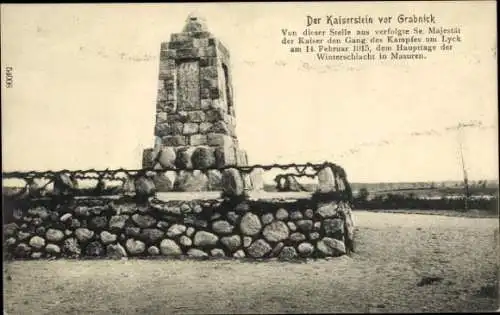 Ak Grabnik Grabnick Stare Juchy Alt Jucha Ostpreußen, Kaiserstein, Schlacht um Lyck 1915