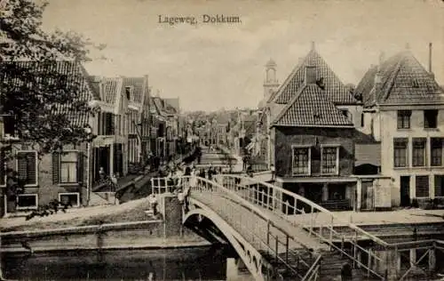 Ak Dokkum Dongeradeel Friesland Niederlande, Lageweg