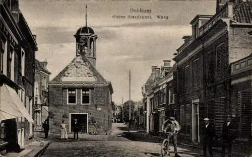 Ak Dokkum Dongeradeel Friesland Niederlande, Kleine Breedstraat, Waag