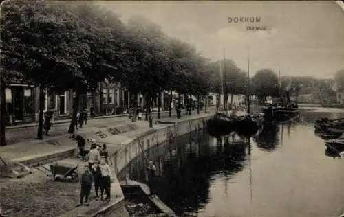 Ak Dokkum Dongeradeel Friesland Niederlande, Diepswal