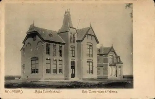 Ak Bolsward Fryslân Niederlande, Nationale Milchschule