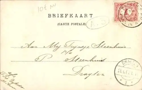 Ak St Anna Parochie Friesland Niederlande, Straßenpartie, Anwohner