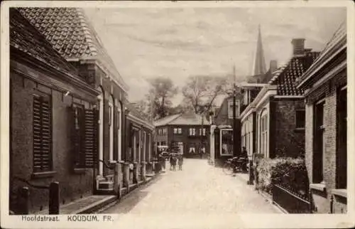 Ak Koudum Friesland Niederlande, Hoofdstraat