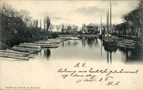 Ak Harlingen Fryslân Niederlande, Teilansicht