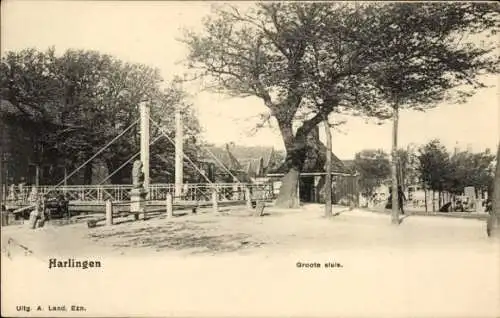 Ak Harlingen Friesland Niederlande, Schleuse Groote