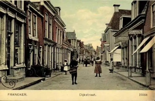 Ak Franeker Friesland Niederlande, Dijkstraat