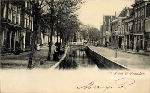 Ak Franeker Friesland Niederlande, 't Noord, Kanal