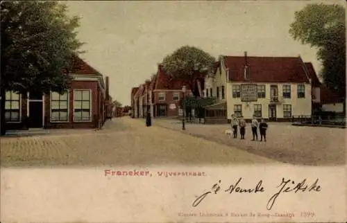 Ak Franeker Friesland Niederlande, Vijverstraat