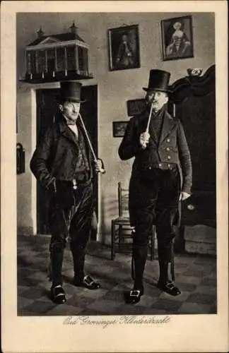 Ak Groningen Niederlande, Kleederdracht, Männer in Tracht