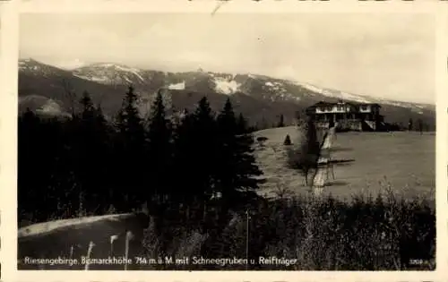 Ak Szklarska Poręba Schreiberhau Riesengebirge Schlesien, Schneegruben, Bismarckhöhe