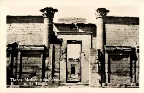 Ak Medînet Hâbu Theben West Ägypten, Tempeleingang
