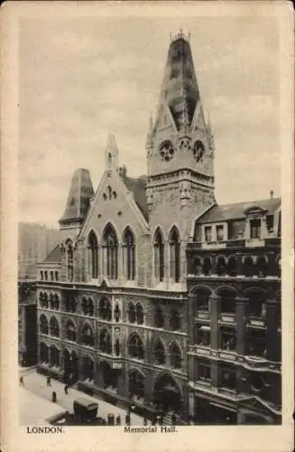 Ak London City England, Memorial Hall