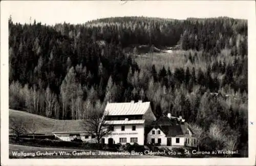 Ak St Corona am Wechsel in Niederösterreich, Wolgang Grubers Gasthof und Jausenstation