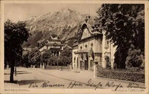 Ak Bad Reichenhall in Oberbayern, Kurhaus, Cafe Flora