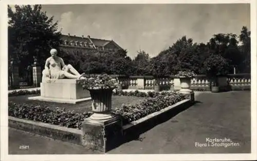 Ak Karlsruhe in Baden, Stadtgarten, Flora