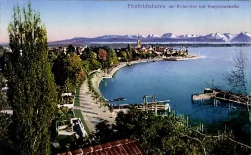 Ak Friedrichshafen am Bodensee, Seepromenade