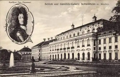 Ak Schleißheim in Oberbayern, Schloss, Gemäldegalerie, Porträt Kurfürst Max Emanuel