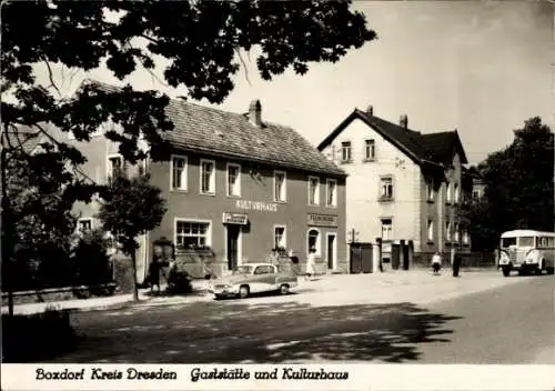 Ak Boxdorf Moritzburg in Sachsen, Gaststätte und Kulturhaus