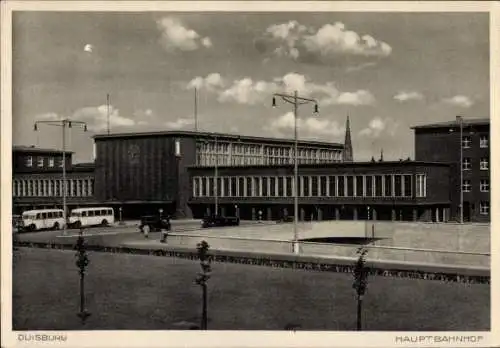 Ak Duisburg im Ruhrgebiet, Hauptbahnhof