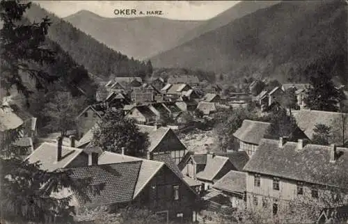 Ak Oker Goslar am Harz, Gesamtansicht